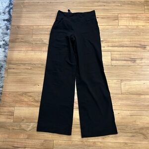 Black Lululemon Wide-Leg Yoga Pants